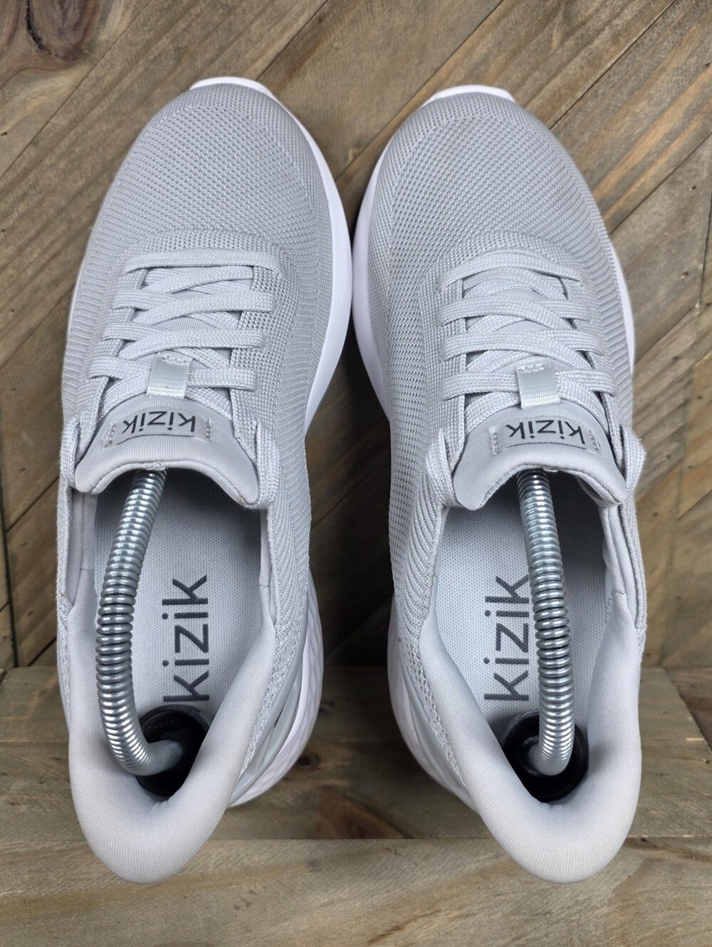 Kizik Athens Womens Athletic Hands Free Sneakers Size 8 Gray White Lace Up - Picture 7 of 9
